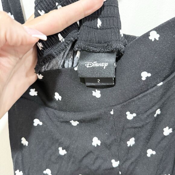 Torrid Disney Mickey Mouse & Minnie Mouse Polka Dot Black Overall Women Size 2 - Picture 4 of 8